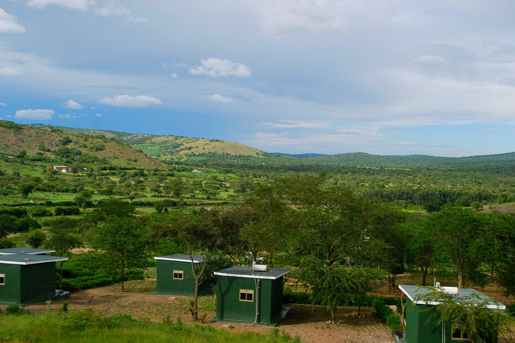 A view of the wilderness of Lake Mburo National Park from Rangeland Mburo Lodge.